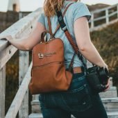 Logo Mockup on Women Leather Bag