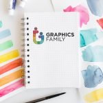 Watercolor Notebook Logo Mockup