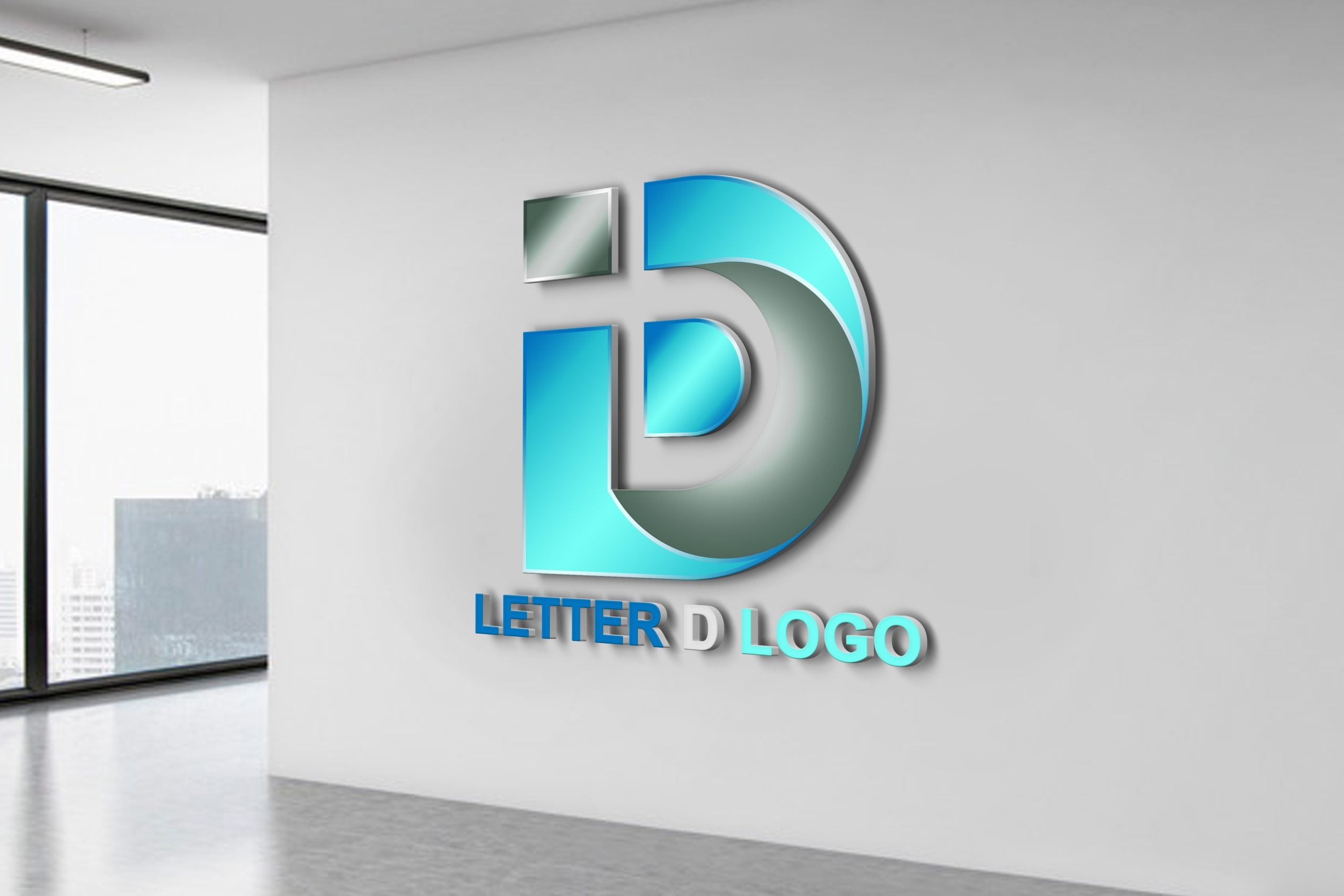 D Logo Design Template 