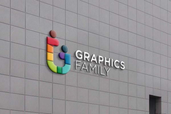 Tiles Wall 3D Logo Mockup – GraphicsFamily