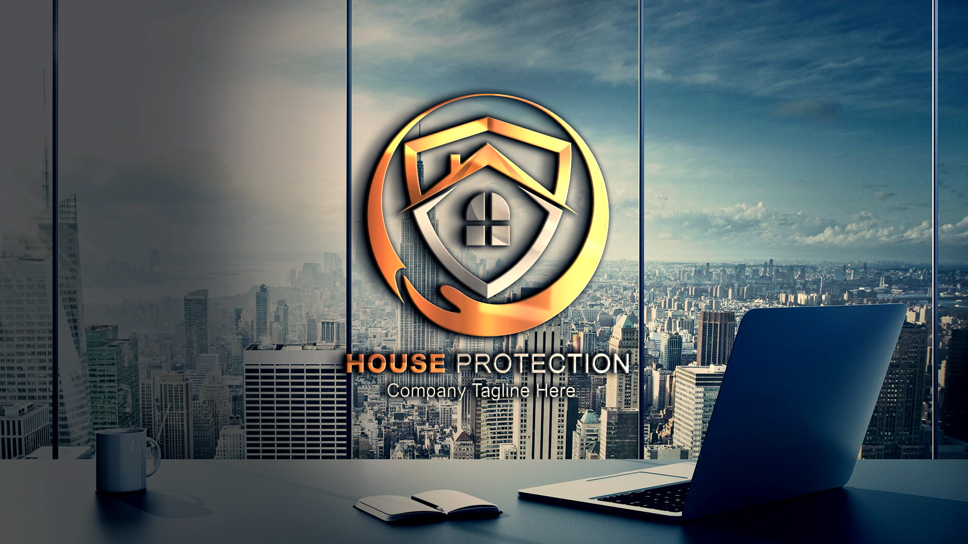 Free Download House Protection Logo Design