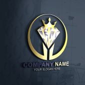 Golden Diamond Logo Design