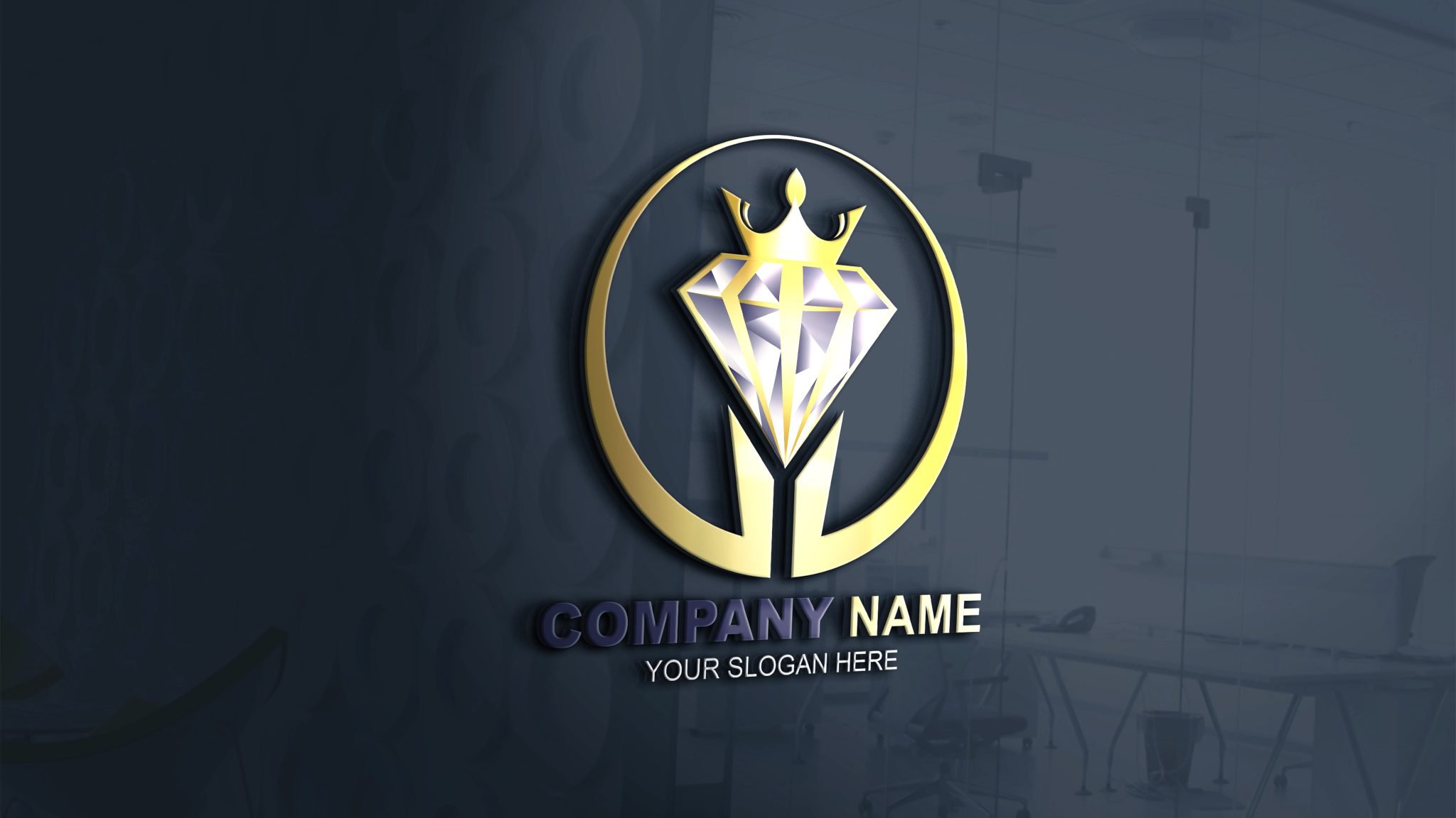 Golden Diamond Logo Design – GraphicsFamily