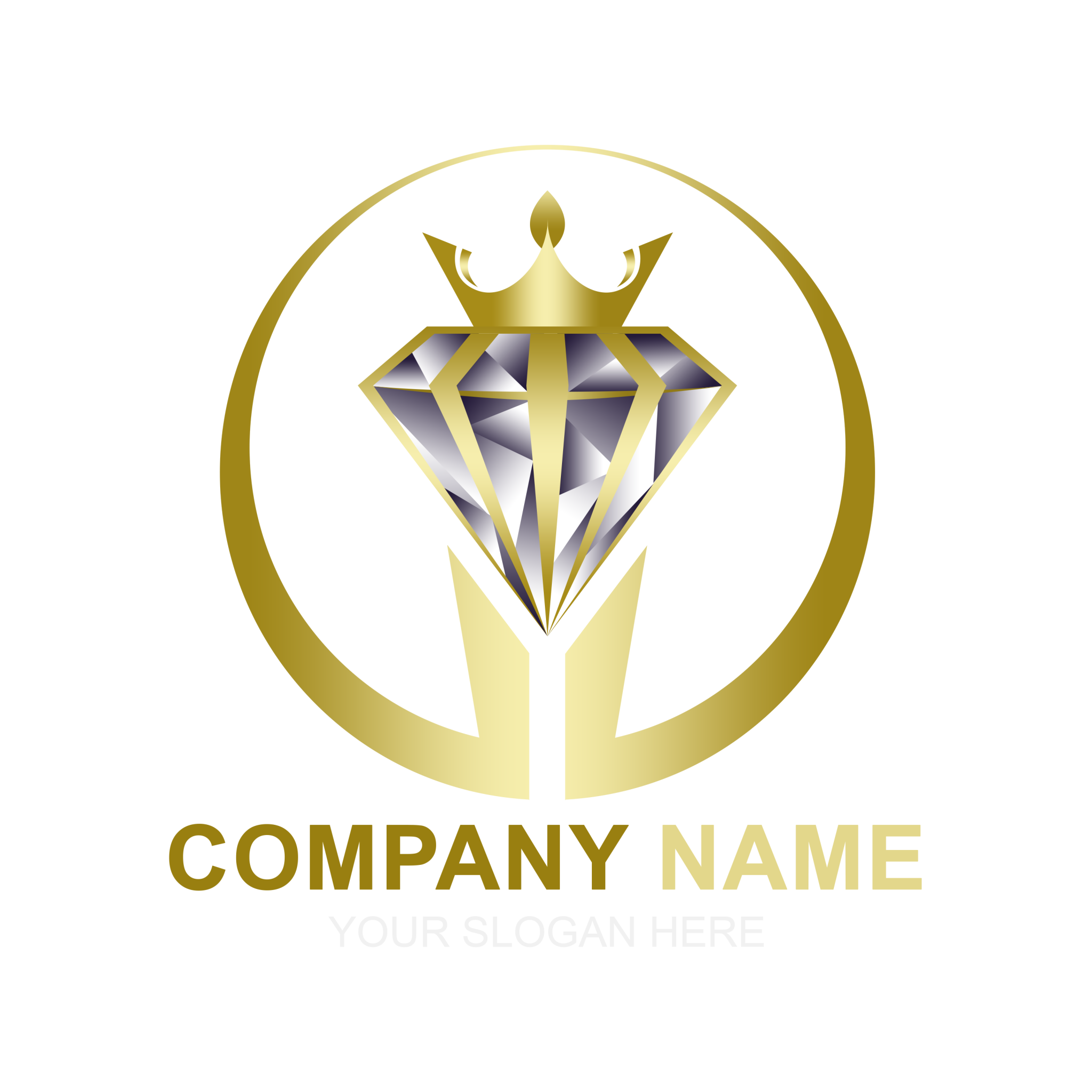 Golden Diamond Logo Design – GraphicsFamily