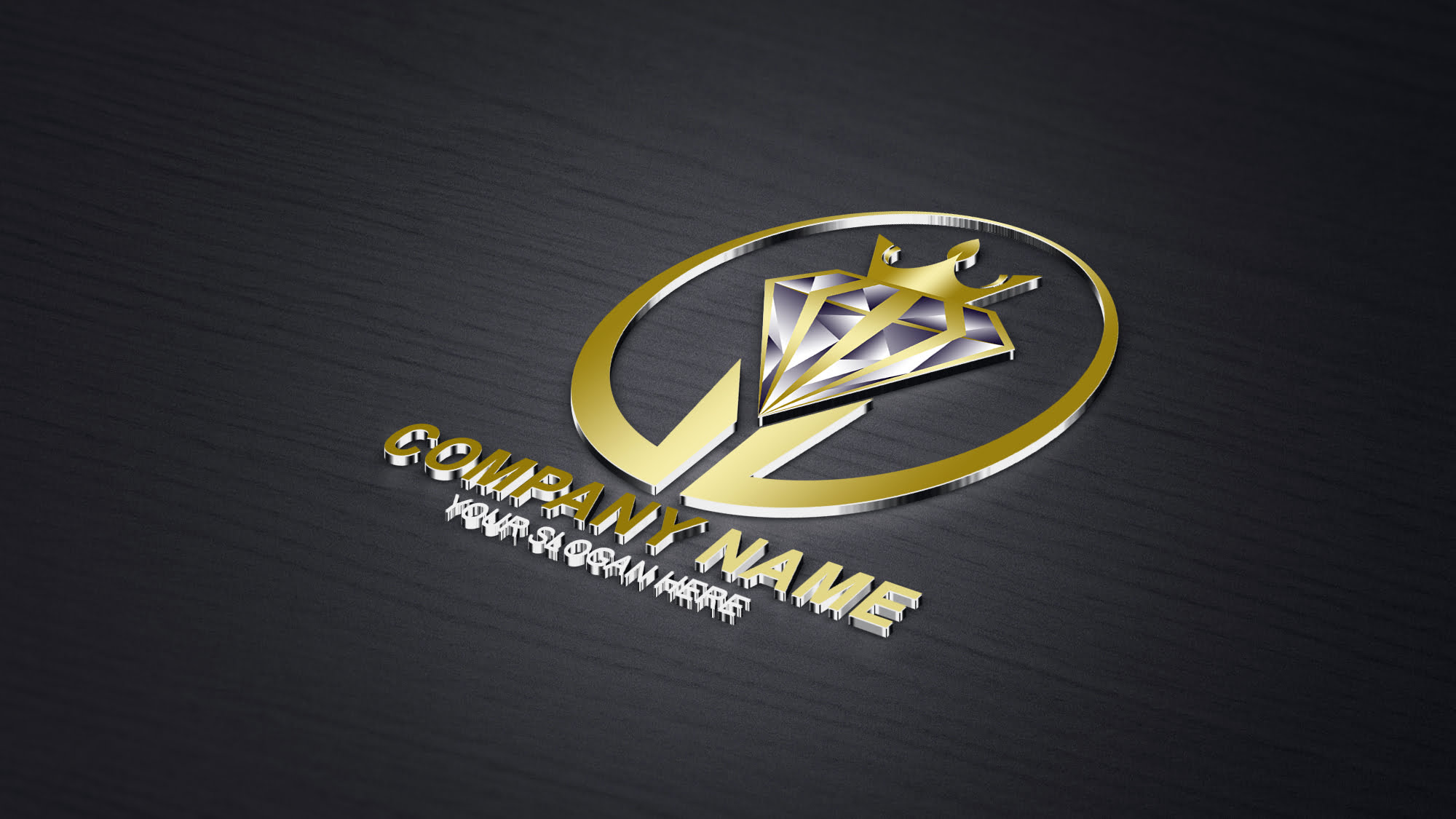 Golden Diamond Logo Design Template