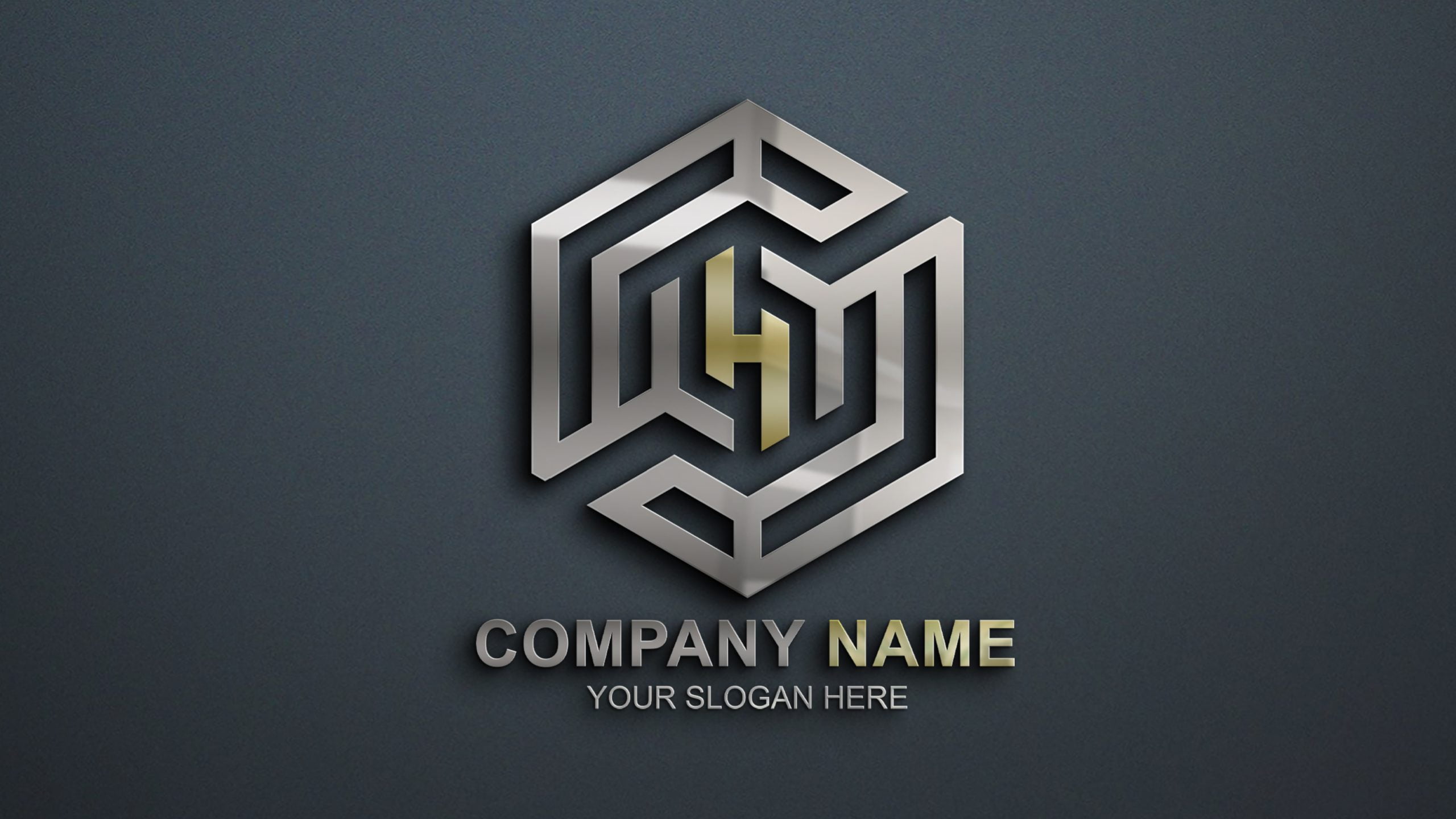 Hexagon Letter H Logo Design Template Download