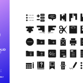 30 Layout Solid Icon Set