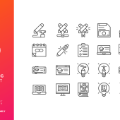 Free Video Learning Icon Set