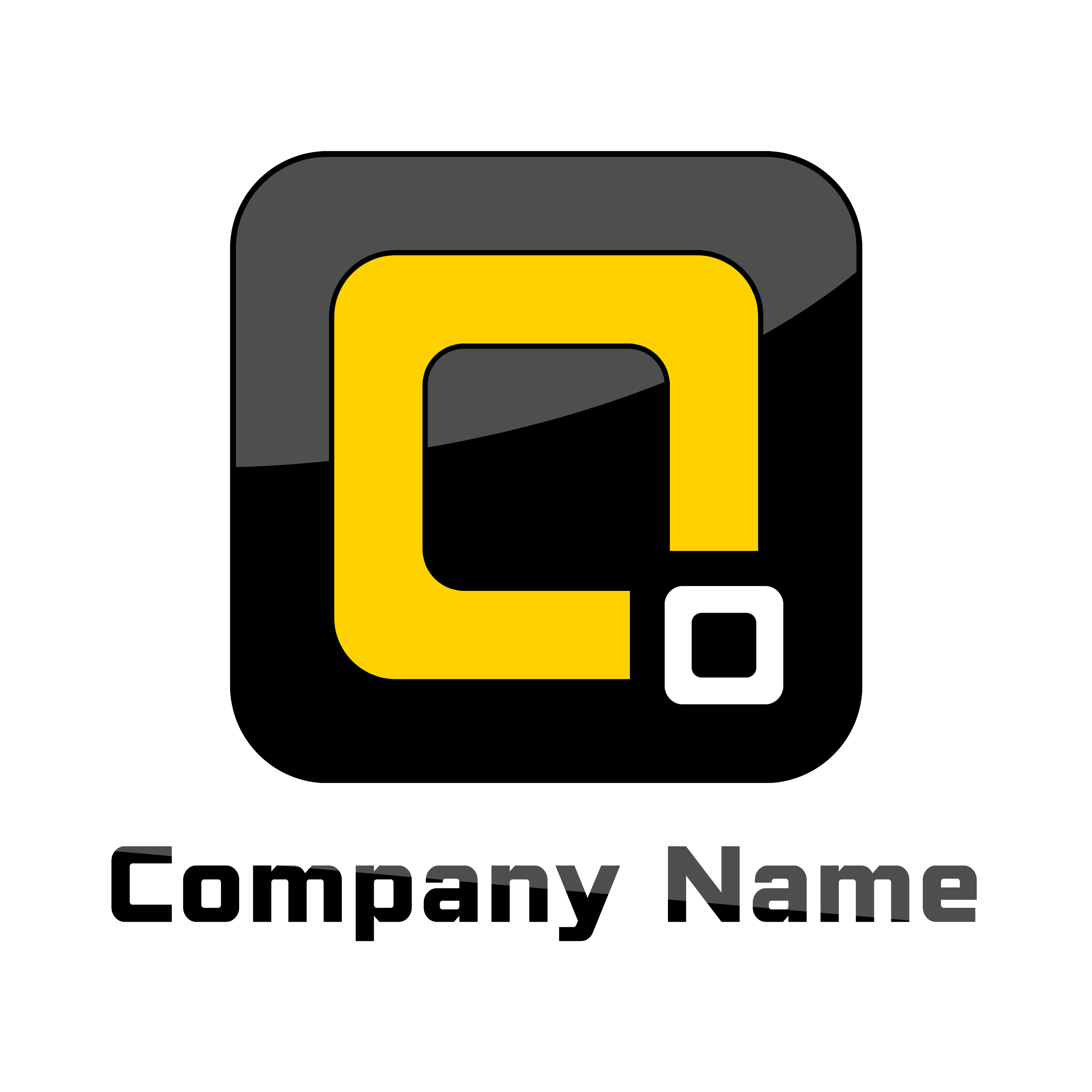 Alphabetical Logo Design Q PNG Transparent