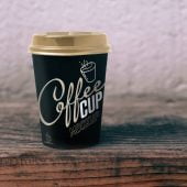 Black Cup Design Mockup