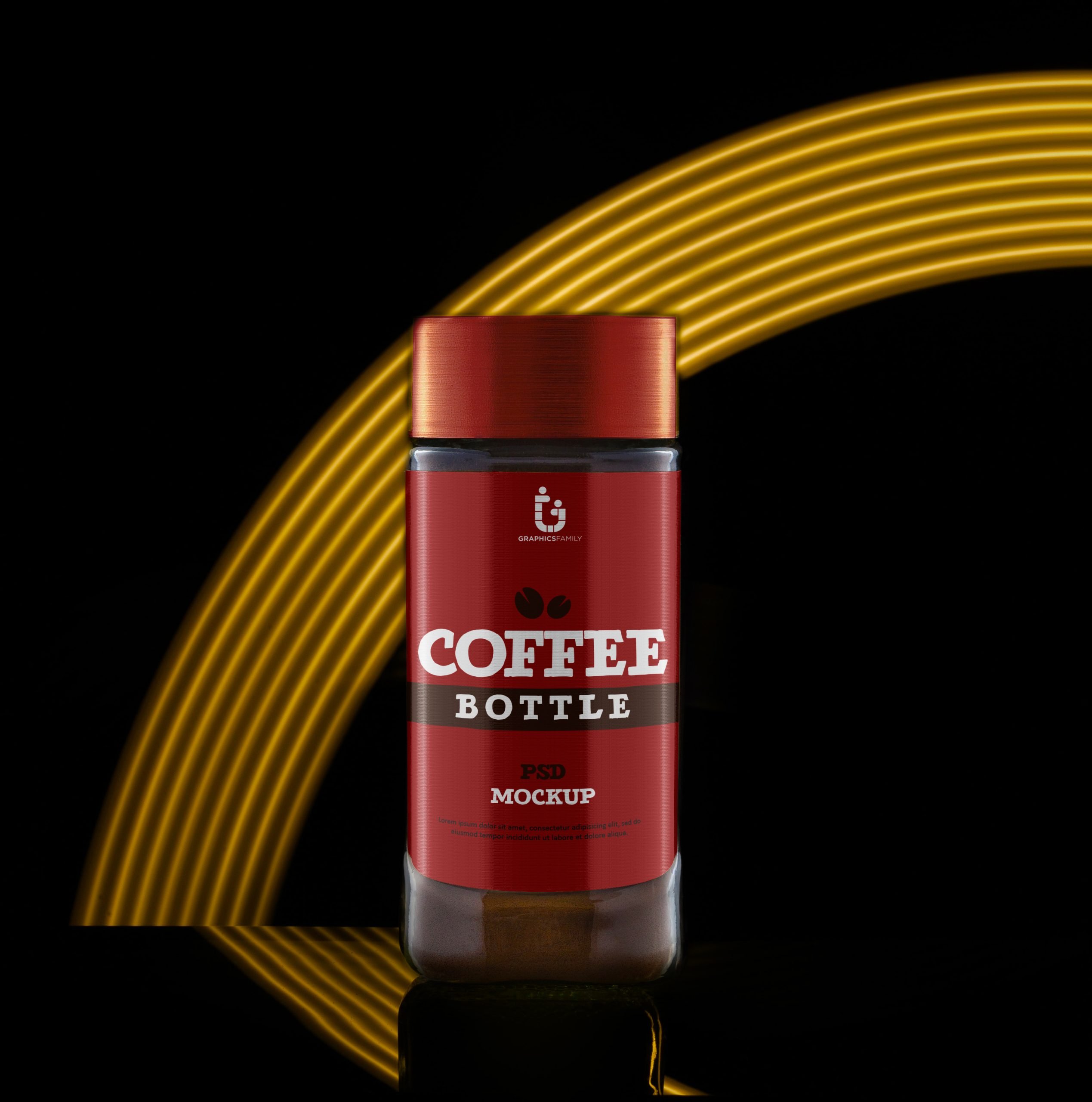 Free Coffee Bottle Mockup (PSD)