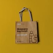 Free Grocery Bag Design Mockup