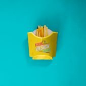 Fries Packet Design Mockup