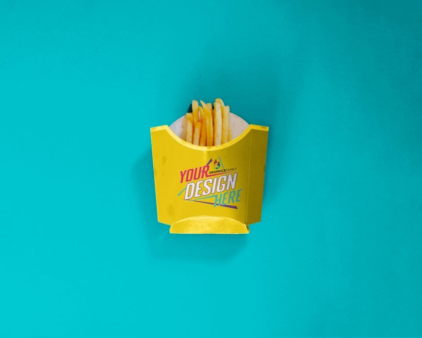 Fries Packet Design Mockup download
