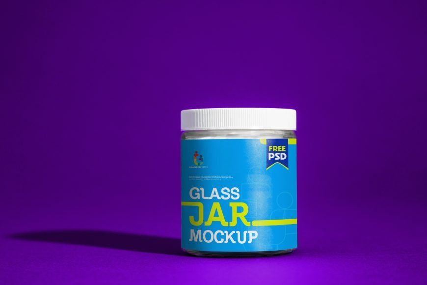 Glass Jar Design Mockup download