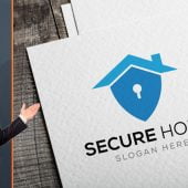 House Security Logo Vector