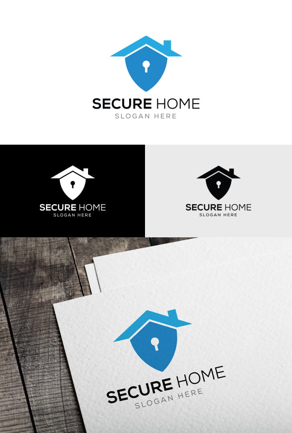 House Security Logo Vector