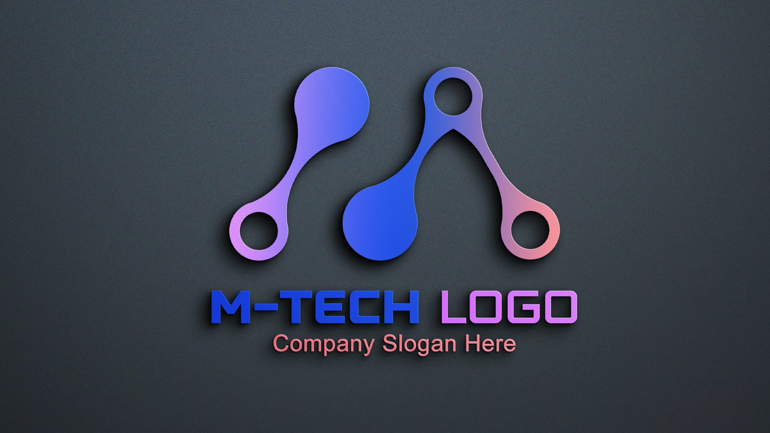 Letter M Tech Logo Download