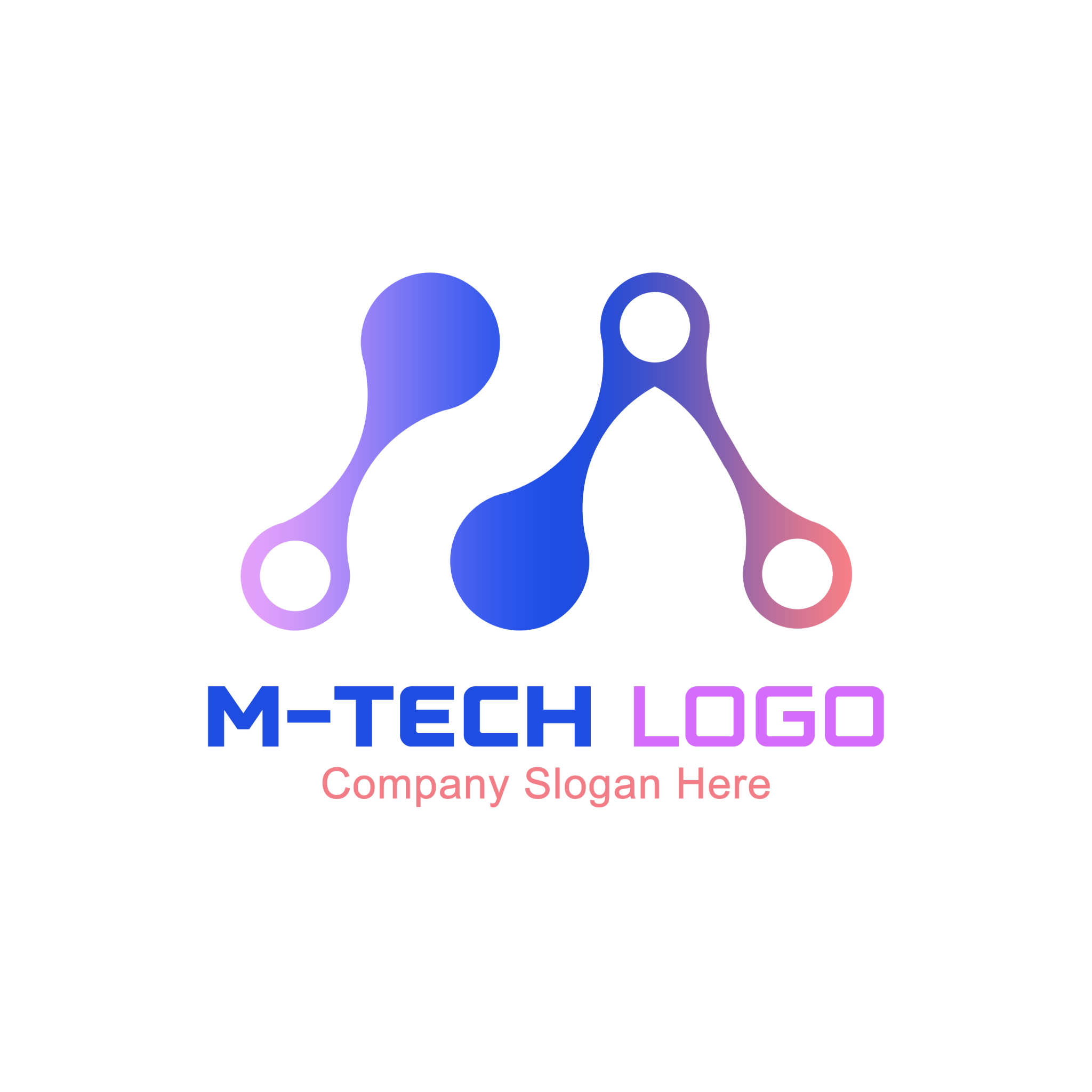 Professional Letter M Tech Logo Design – GraphicsFamily