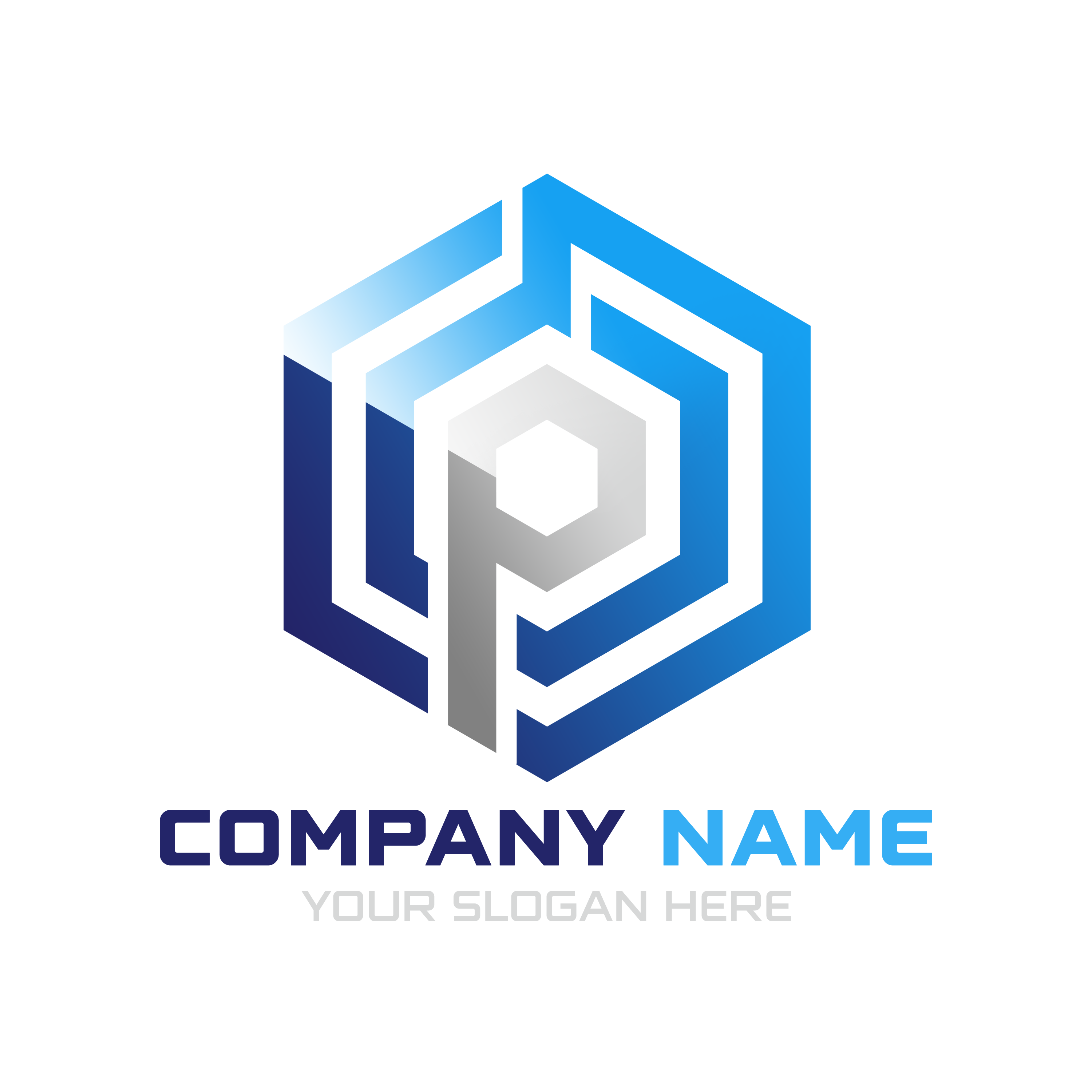 Letter P Crypto Coin Blockchain Logo Design PNG Transparent