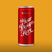 Minimal Aluminum Soda Can Mockup