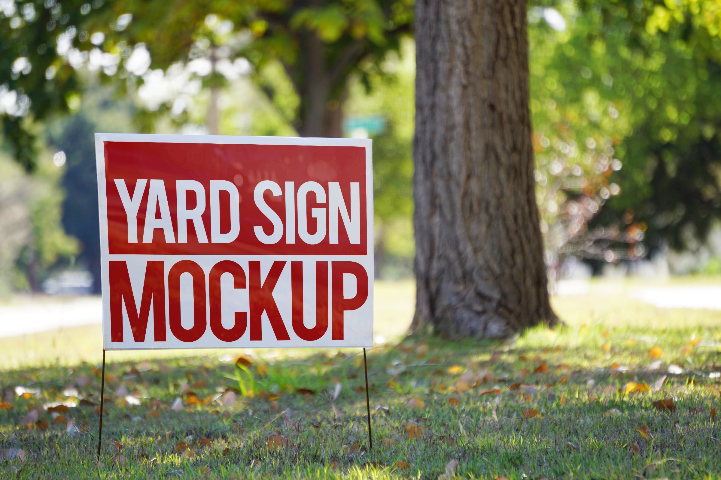 Real Estate Yard Sign Design Mockup Download