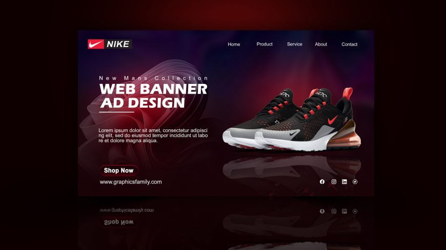 Shoes Social Media Web Banner Advertisment Design