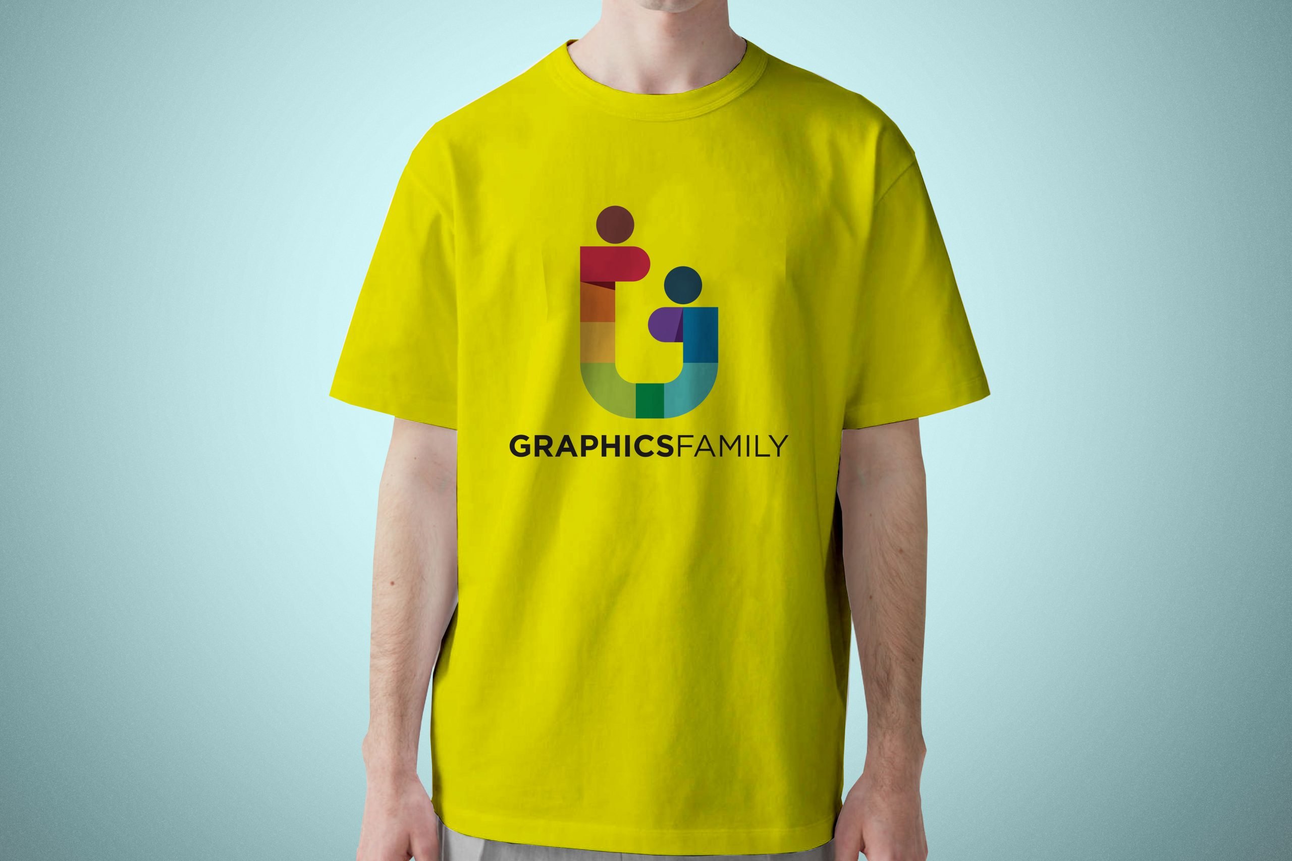 T-Shirt Artwork Mockup with person download free