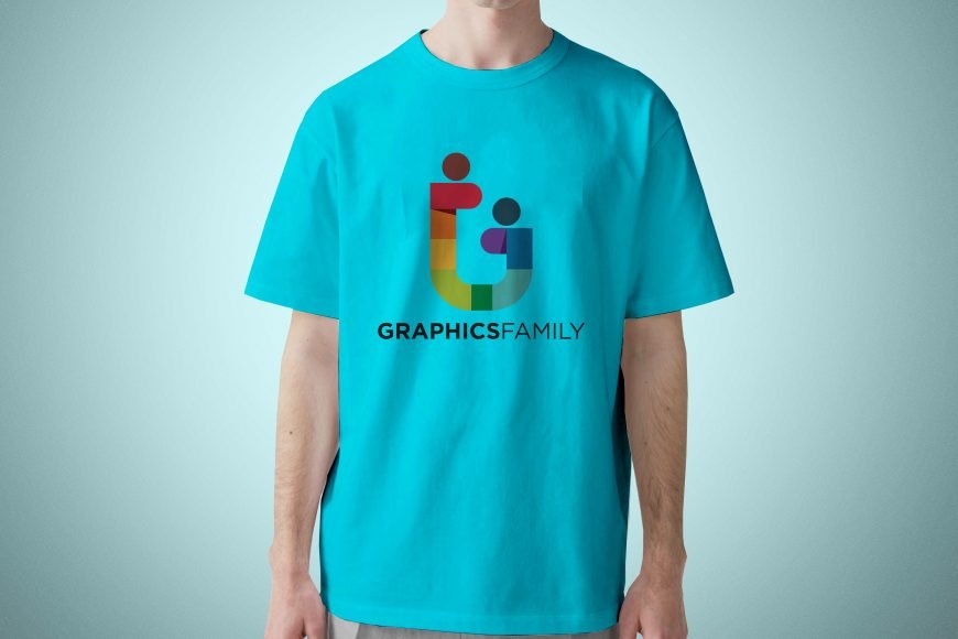 T-Shirt Artwork Mockup with person free download