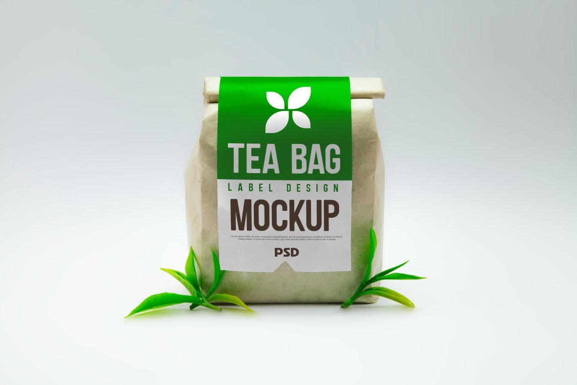Tea bag Label Design Mockup download