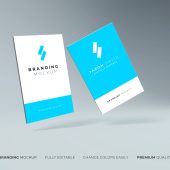 3D Standing Business Card Mockup