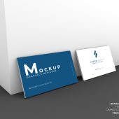 3D Wall Business Card Mockup