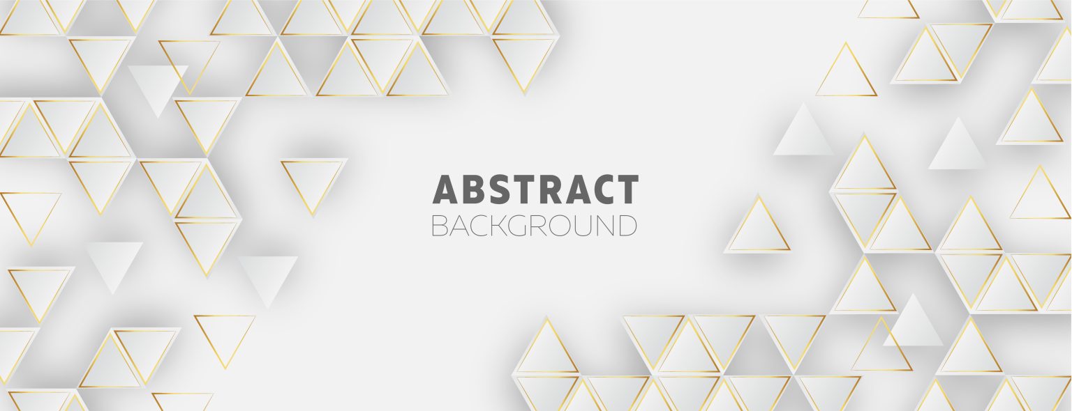 Abstract White Background with Golden Triangles – GraphicsFamily