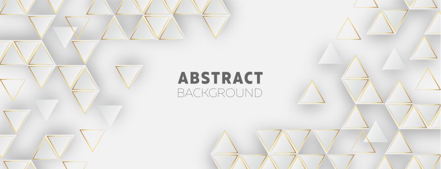Abstract White Background with Golden Triangles