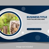 Abstract website banner with modern shapes