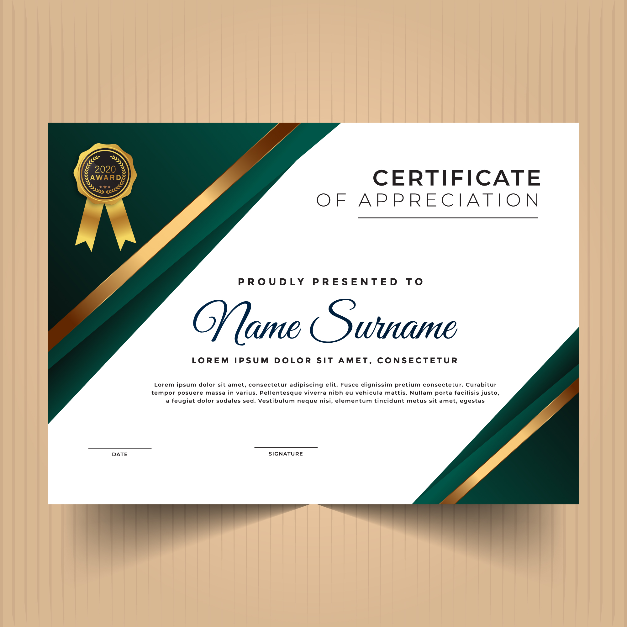 certificate of authenticity template psd