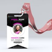 Black Modern Id Card Design