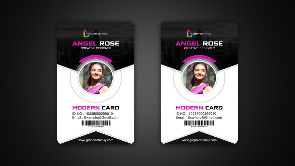 Black Modern Id Card Design – GraphicsFamily