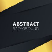 Black and Golden Futuristic Background Template