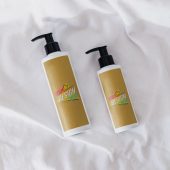 Body And Hair Wash Bottles Designs Mockup