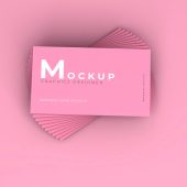 Business card mockup isolated 3d rendering