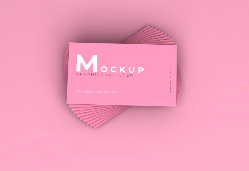 Business card mockup isolated 3d rendering
