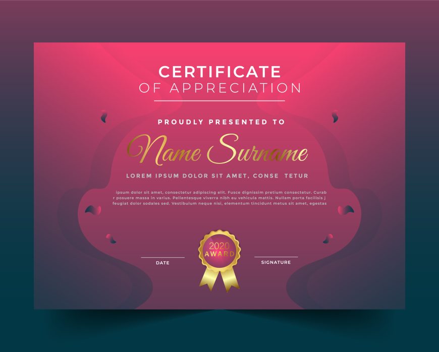 Certificate Template with Modern Elements