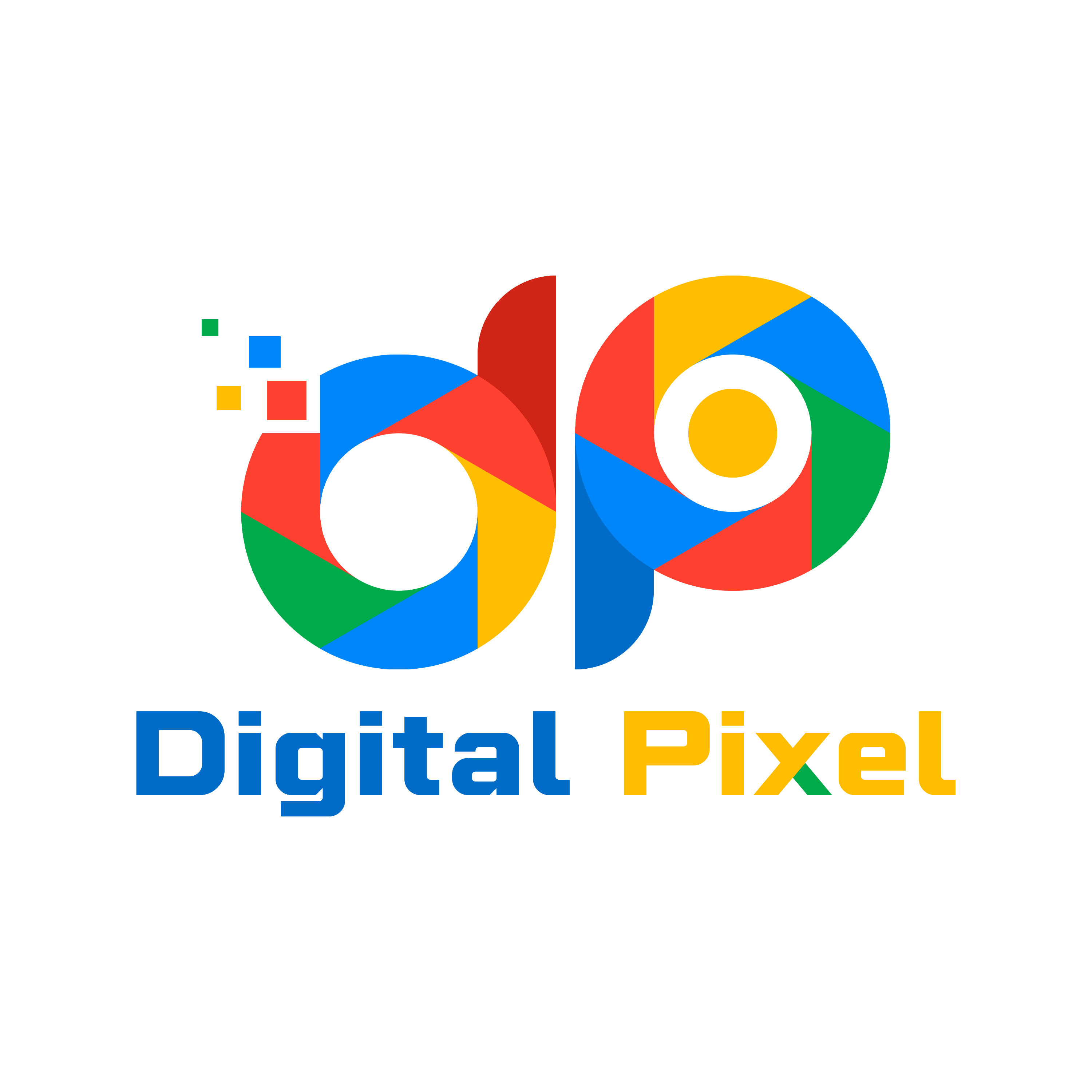 Digital Pixel DP Letter Logo Png