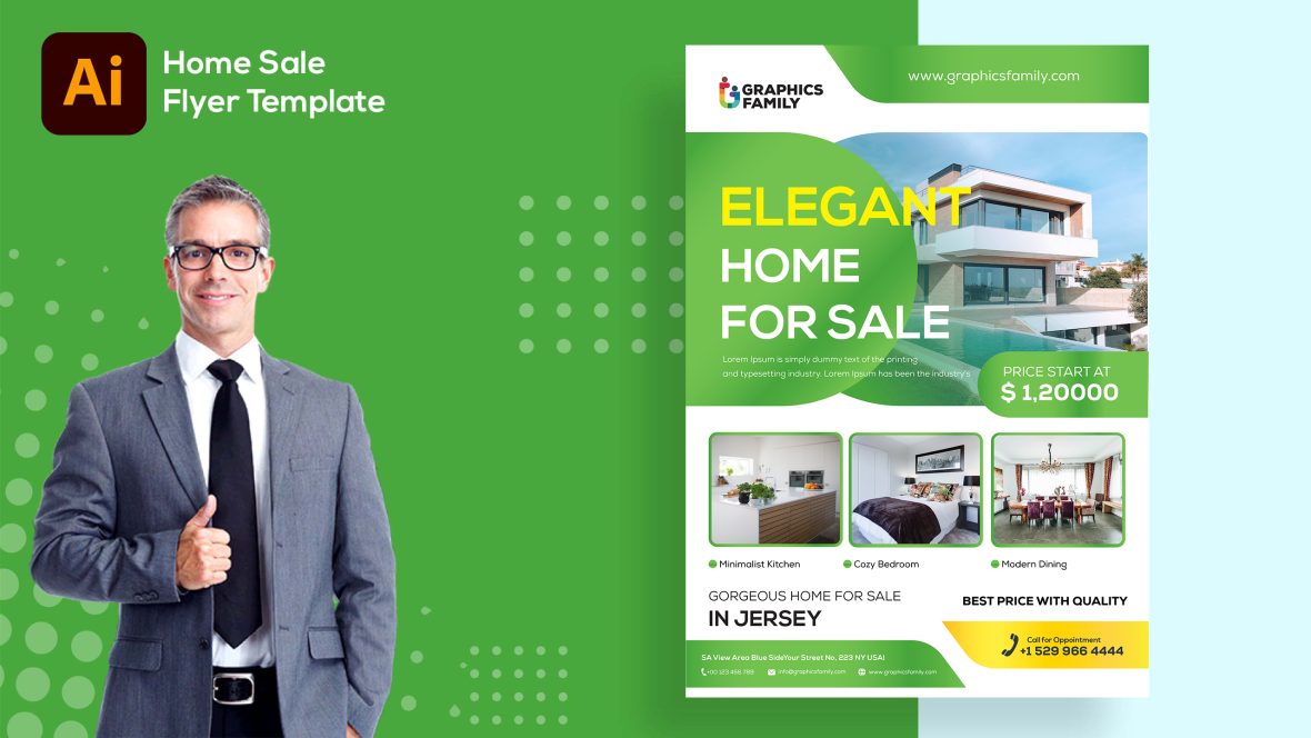 Elegant Real Estate Flyer Template Download