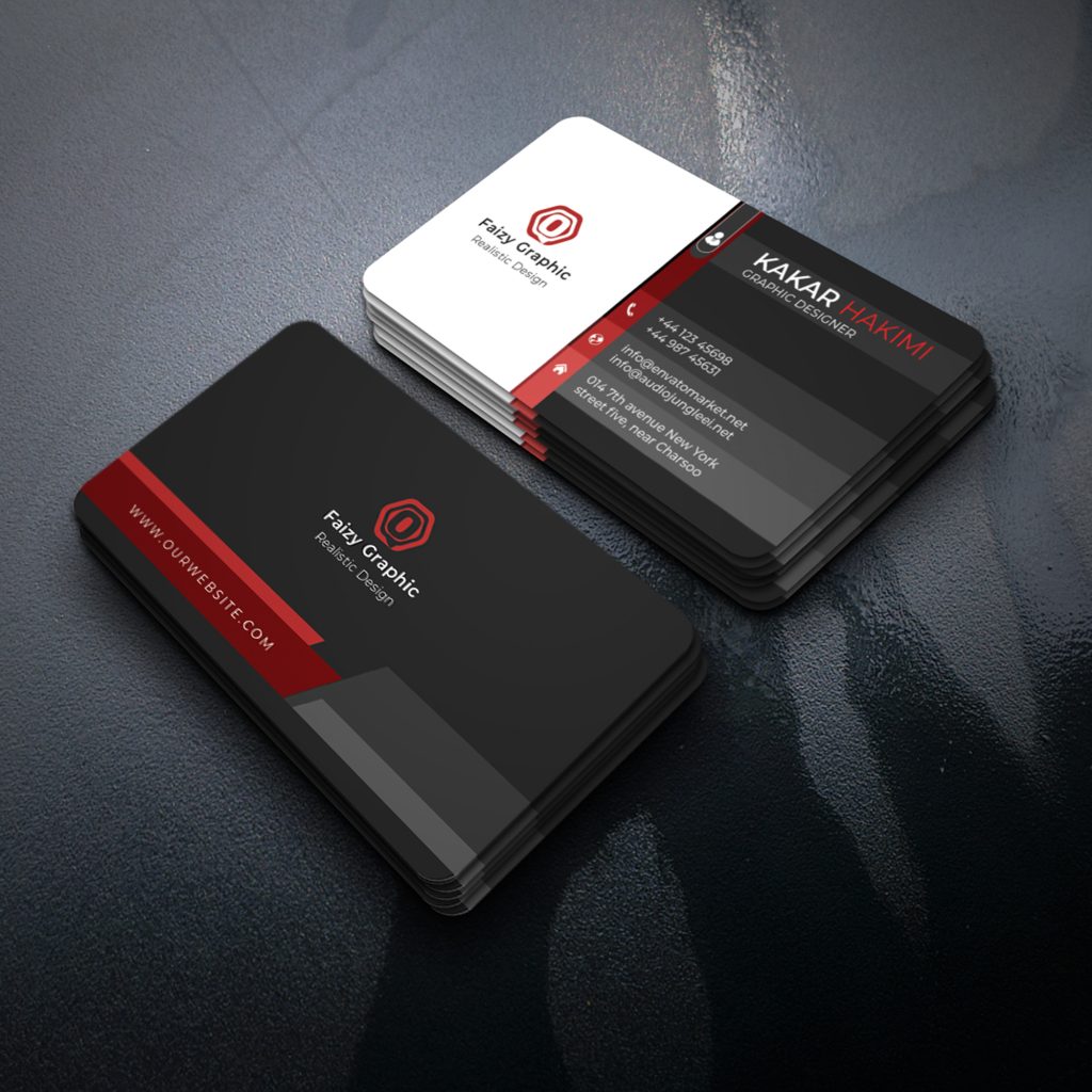 Flat Business Card Template – GraphicsFamily