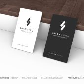 Free Business Card 3D Mockup Template