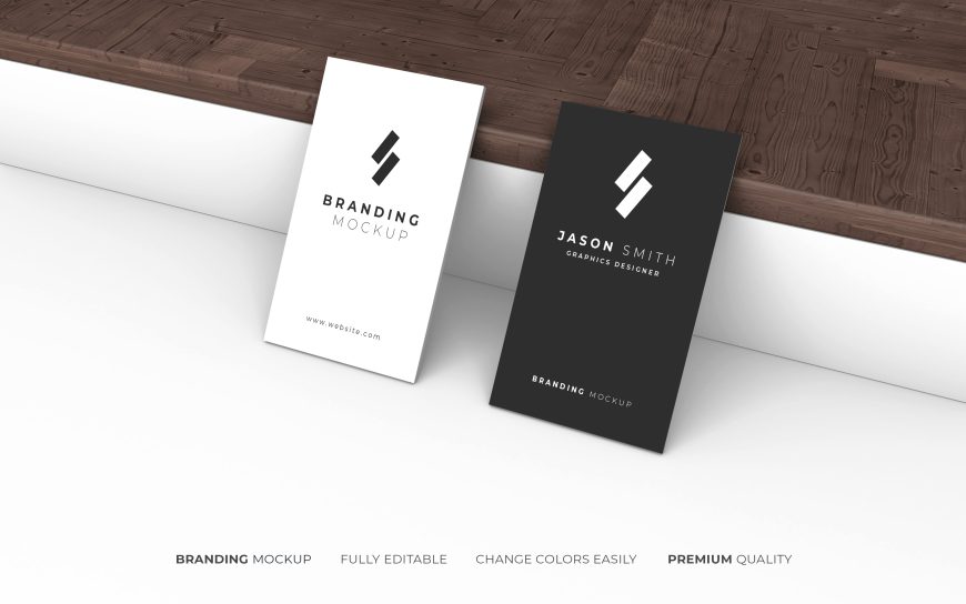 Free Business Card 3D Mockup Template