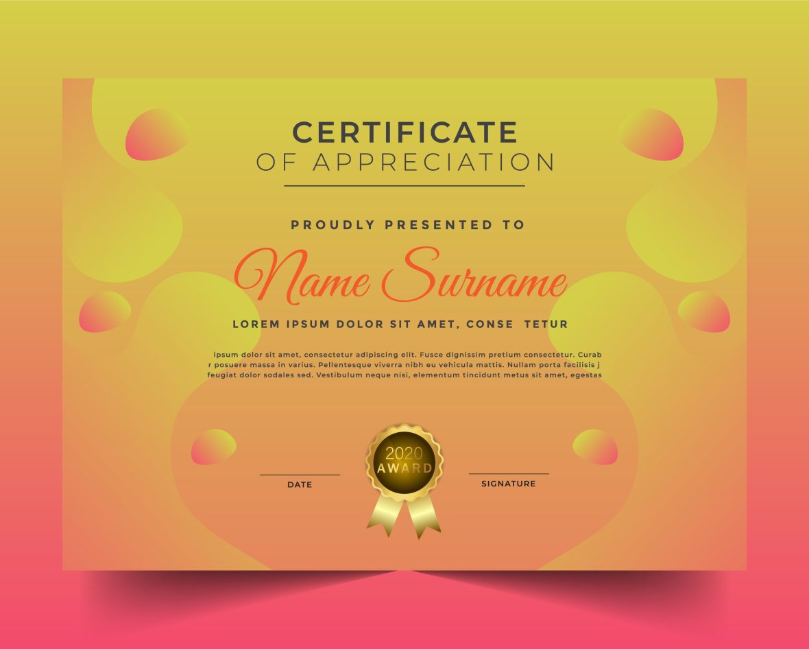 Free Colorful Certificate Template