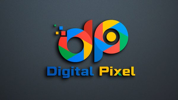 Free Digital Pixel DP Letters Logo Design Template – GraphicsFamily